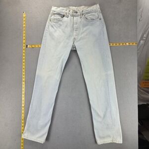 Vintage Levis 501 Jeans Womens Light Wash Straight Made In USA Fits 28x32
